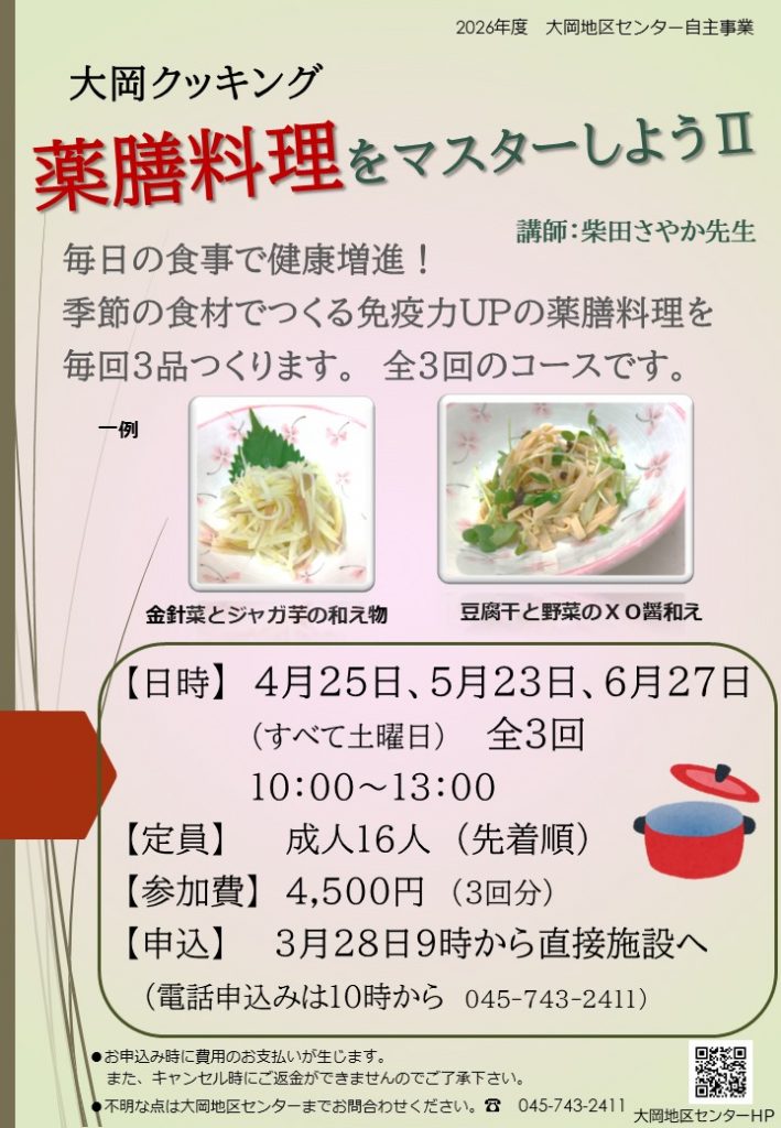 薬膳料理　ちらし